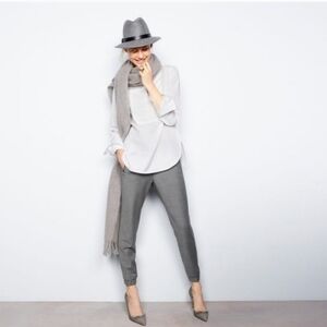 CARLISLE Wool Jogger Trousers Zip Gussetted Elastic Ankle Dress Pants 10